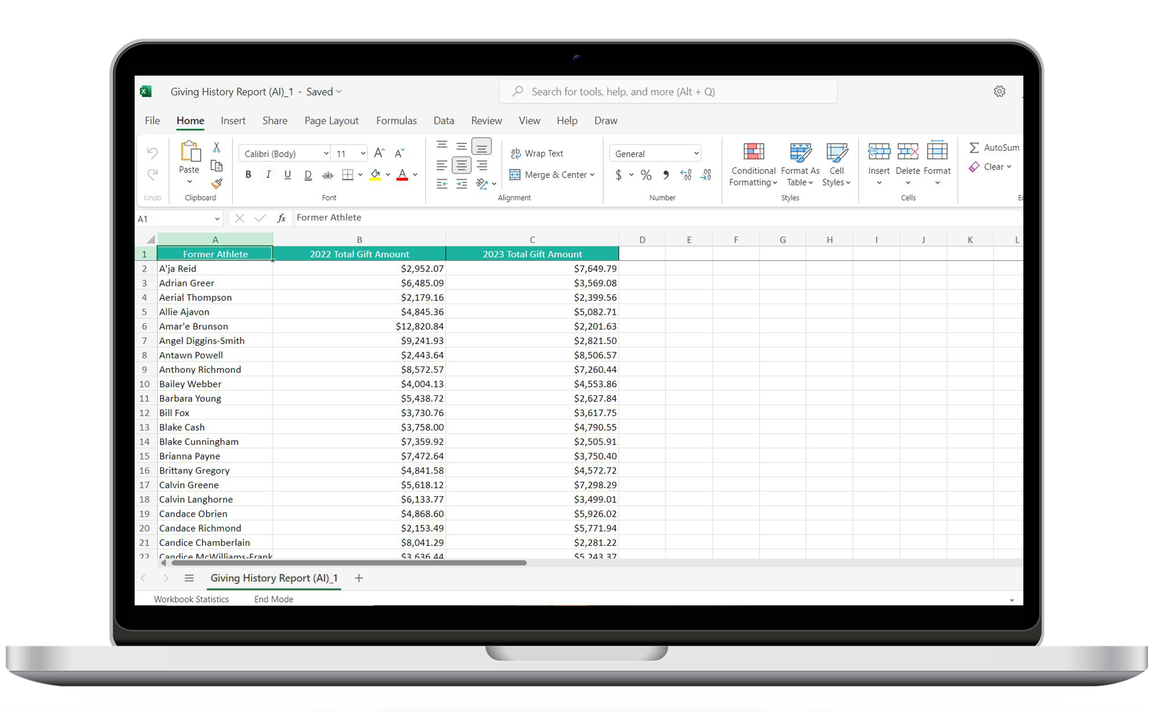 Xpress to Xcel Computer screen